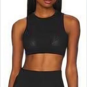 alo Yoga NWT Mesh All-Star Bra Tank in Black sz M